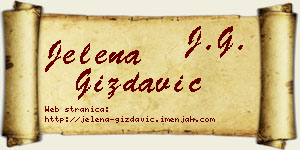Jelena Gizdavić vizit kartica